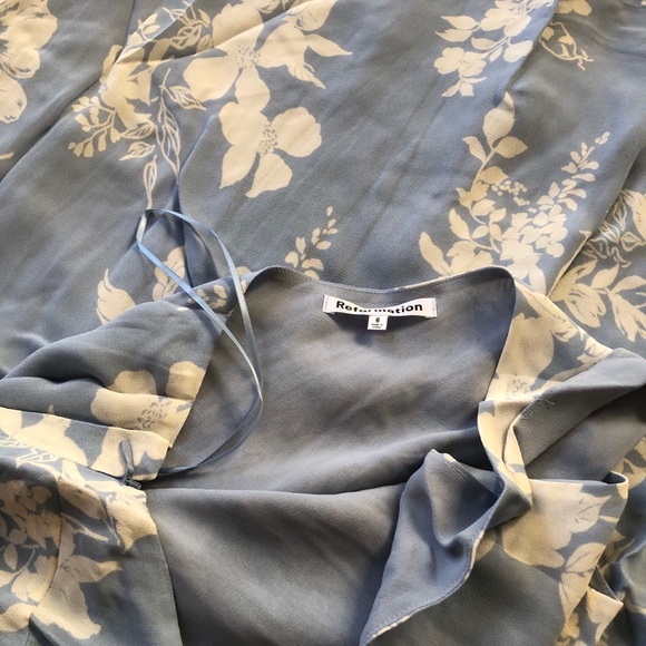 Reformation Blue and White Floral Maxi Dress - Picture 7 of 10